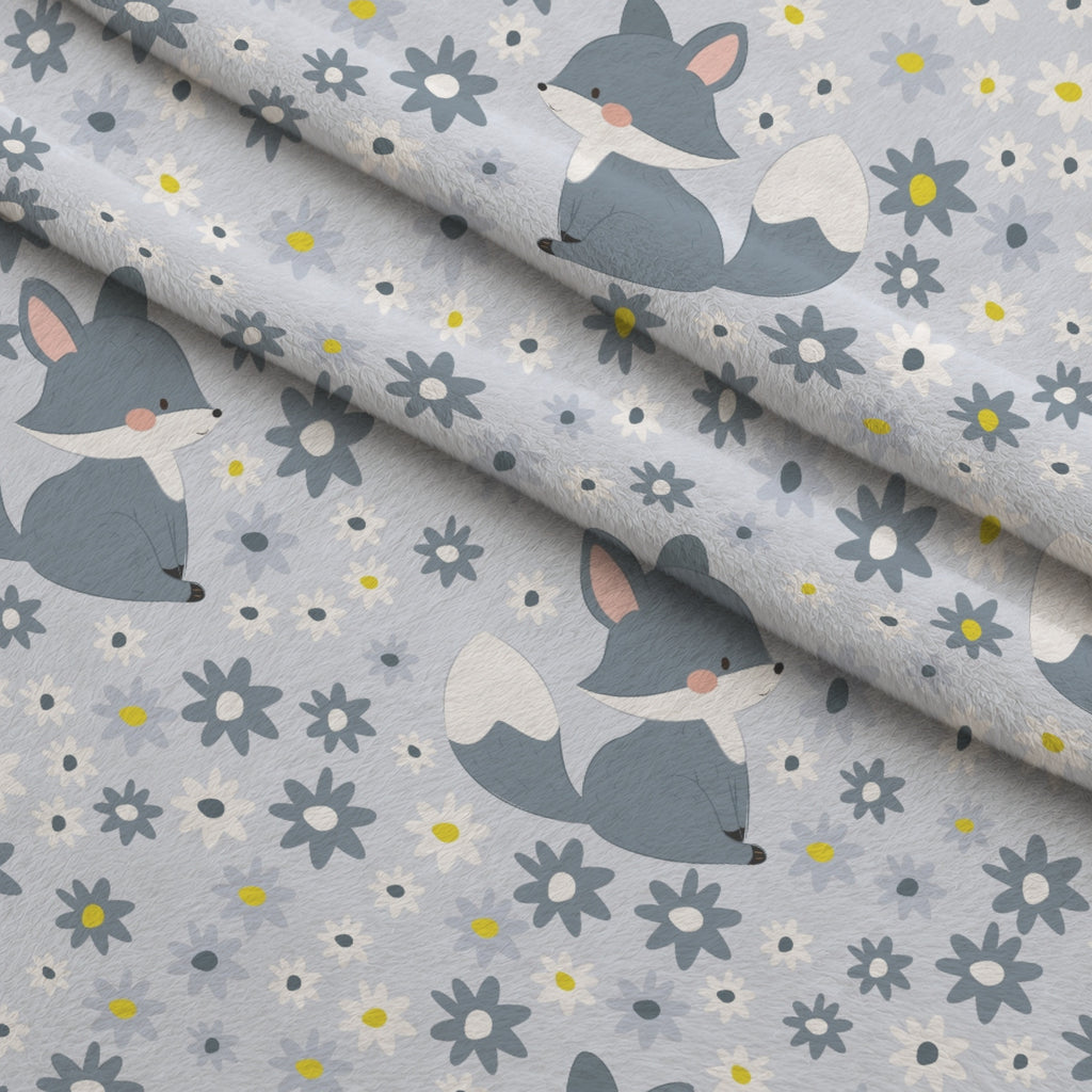 Daisy Den Pattern 2 Minky Fabric — plush minky folded close-up preview (mv-minky-v1:lying)