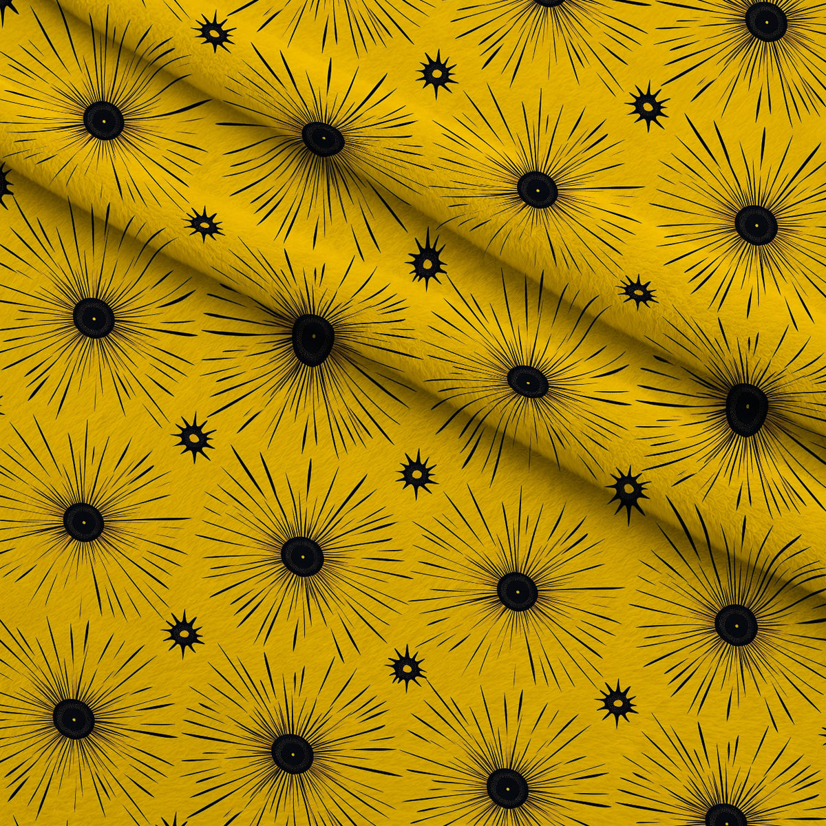 Dandelion Sparklers Pattern 11 Minky Fabric — plush minky folded close-up preview (mv-minky-v1:lying)