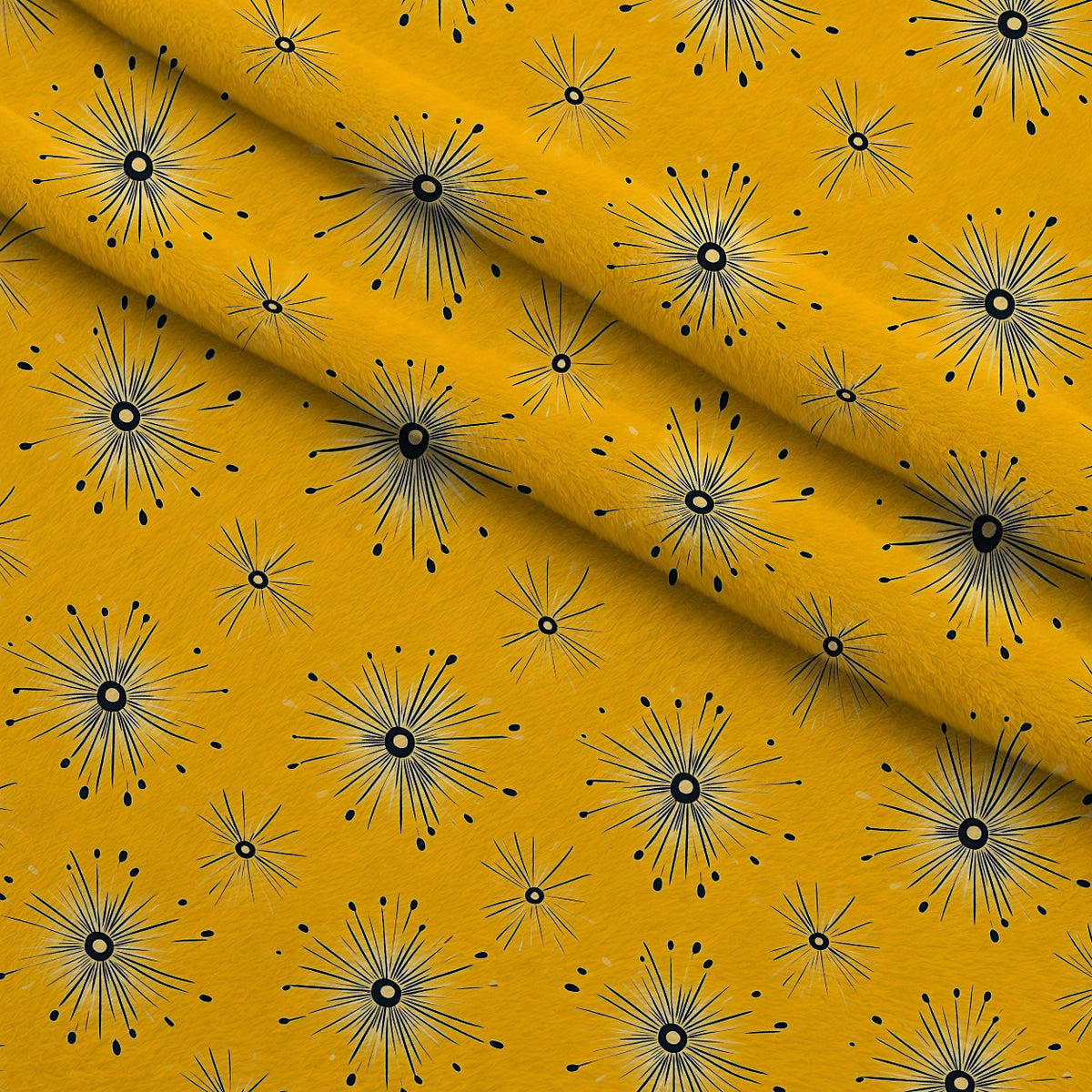 Dandelion Sparklers Pattern 4 Minky Fabric — plush minky folded close-up preview (mv-minky-v1:lying)