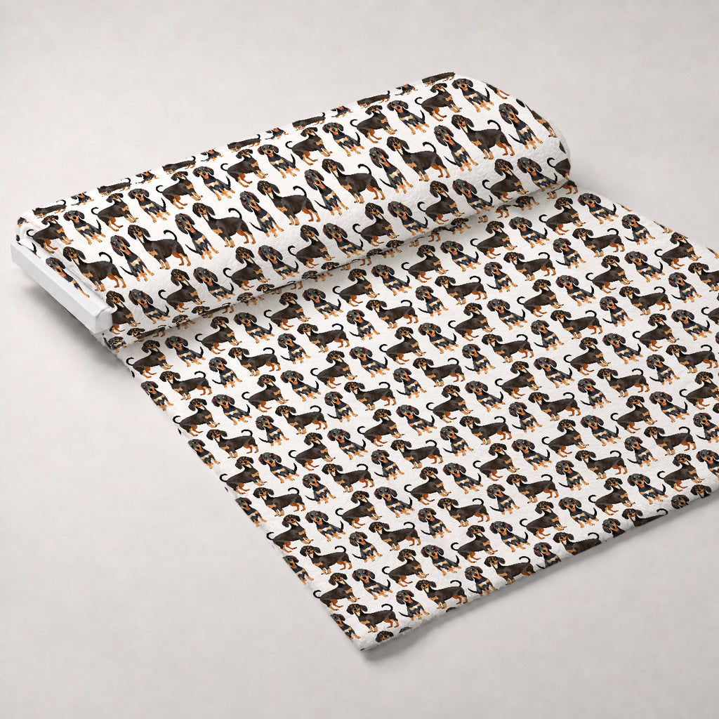 Dapper Dachshunds Pattern 1 Minky Fabric — plush minky unrolled bolt preview (mv-minky-v1:bolt)