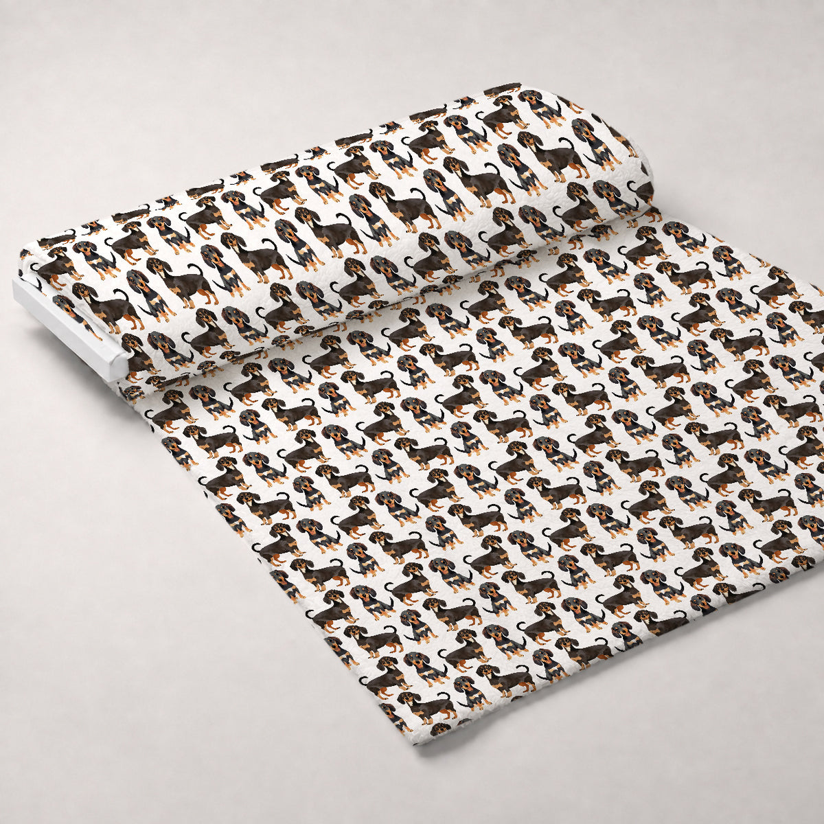 Dapper Dachshunds Pattern 1 Minky Fabric — plush minky unrolled bolt preview (mv-minky-v1:bolt)