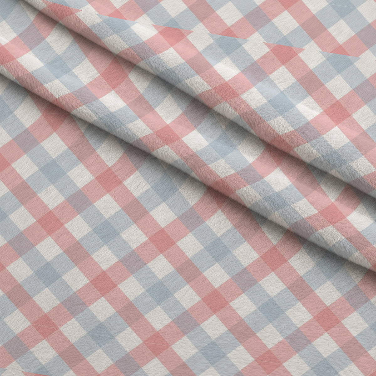 Diagonal Gingham Spindle on Peach Puff Minky Fabric — plush minky folded close-up preview (mv-minky-v1:lying)