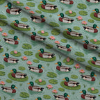 Drakes and Lilies Pattern 11 Minky Fabric — plush minky folded close-up preview (mv-minky-v1:lying)