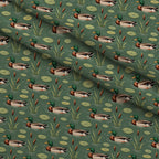 Drakes and Lilies Pattern 16 Minky Fabric — plush minky folded close-up preview (mv-minky-v1:lying)