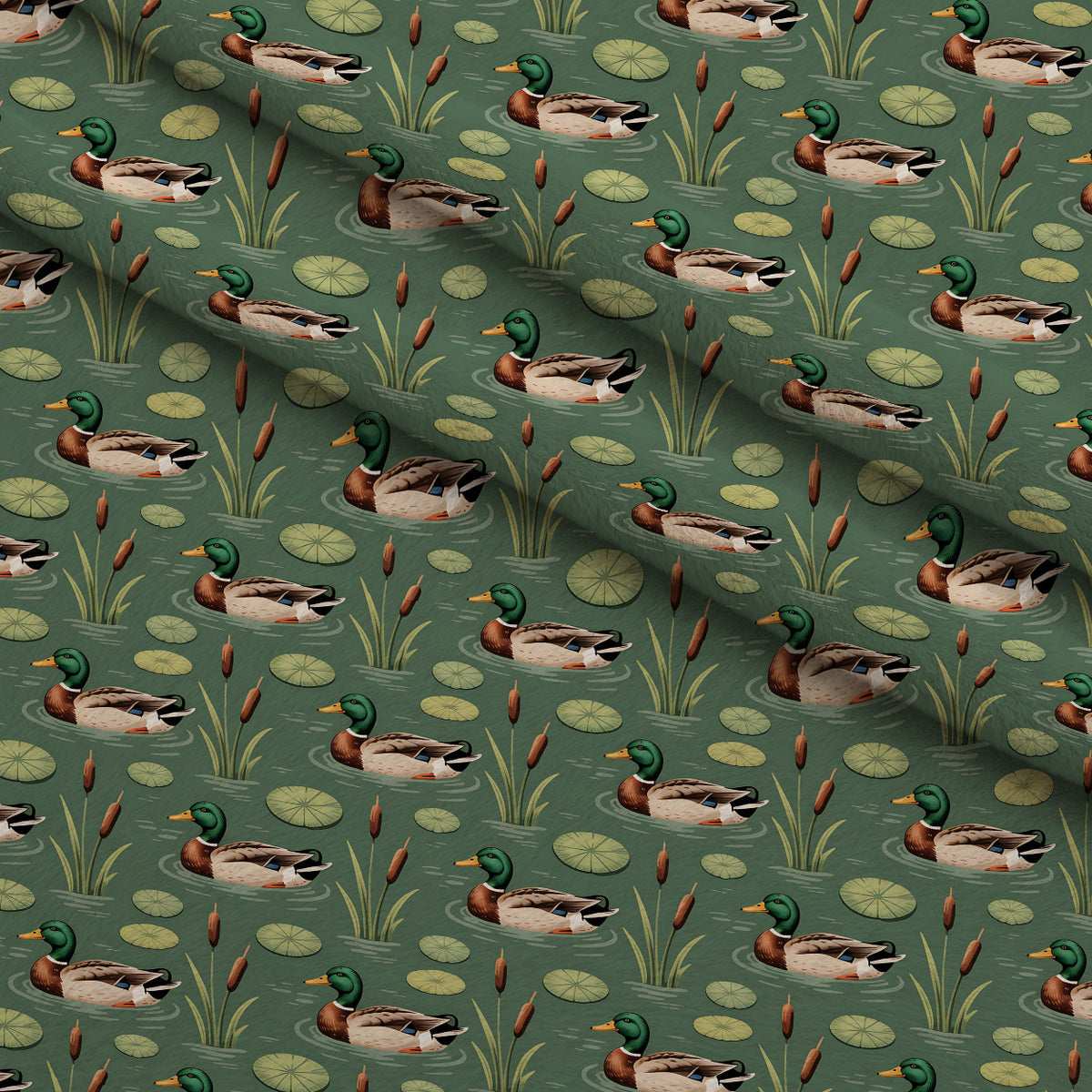 Drakes and Lilies Pattern 16 Minky Fabric — plush minky folded close-up preview (mv-minky-v1:lying)