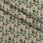 Drakes and Lilies Pattern 17 Minky Fabric — plush minky folded close-up preview (mv-minky-v1:lying)