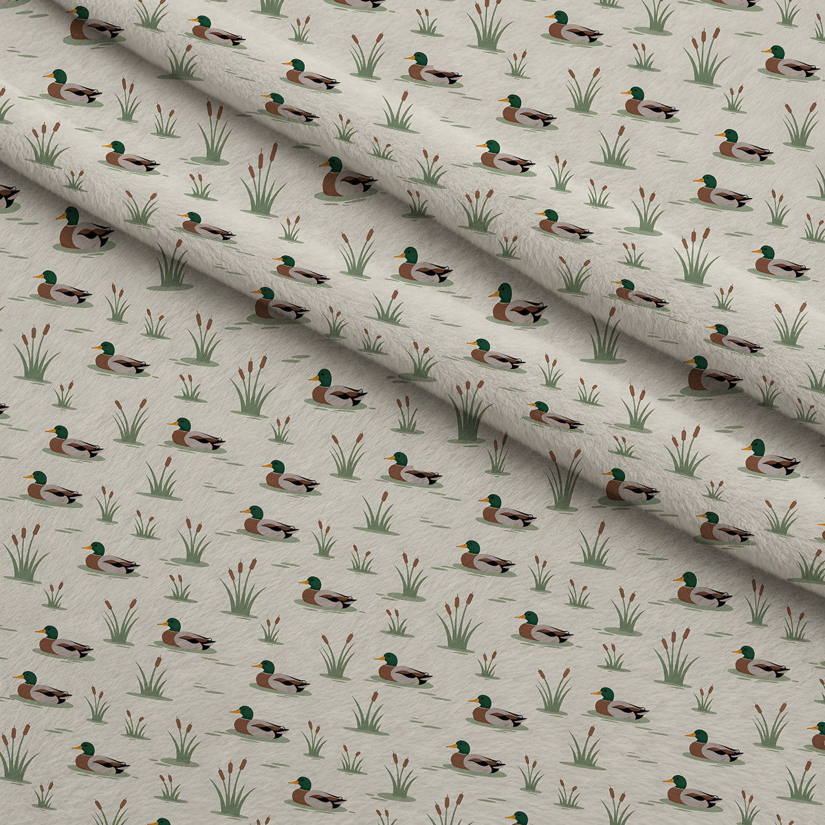 Drakes and Lilies Pattern 19 Minky Fabric — plush minky folded close-up preview (mv-minky-v1:lying)