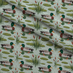 Drakes and Lilies Pattern 23 Minky Fabric — plush minky folded close-up preview (mv-minky-v1:lying)