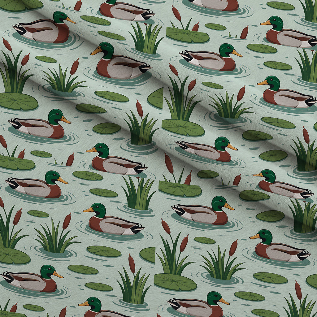 Drakes and Lilies Pattern 3 Minky Fabric — plush minky folded close-up preview (mv-minky-v1:lying)