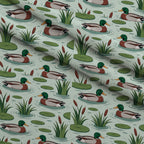 Drakes and Lilies Pattern 3 Minky Fabric — plush minky folded close-up preview (mv-minky-v1:lying)