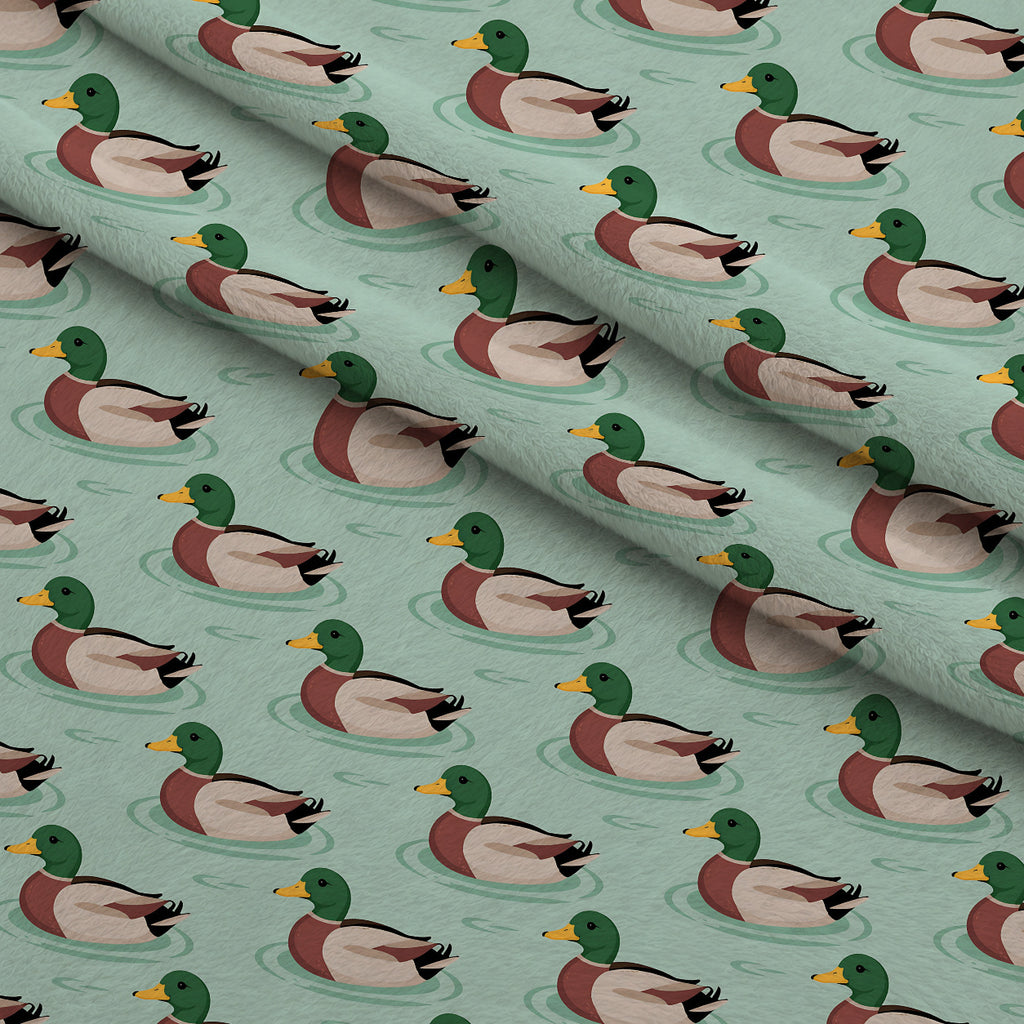 Drakes and Lilies Pattern 5 Minky Fabric — plush minky folded close-up preview (mv-minky-v1:lying)
