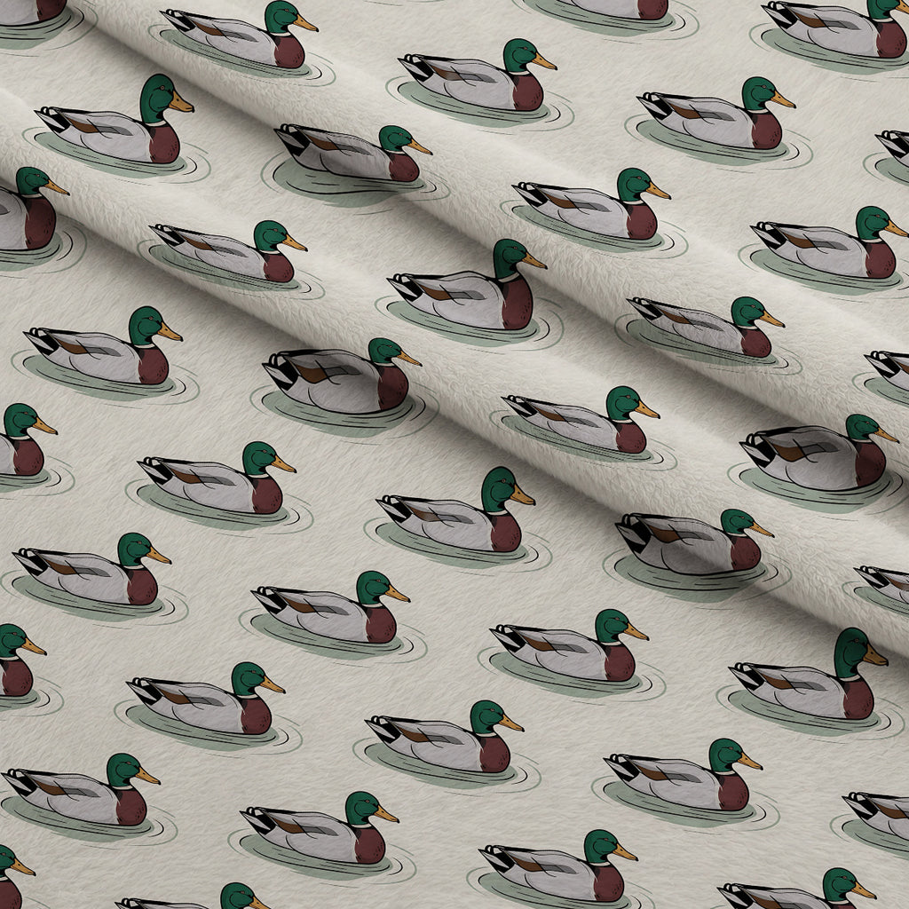Drakes and Lilies Pattern 6 Minky Fabric — plush minky folded close-up preview (mv-minky-v1:lying)