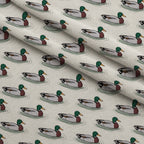 Drakes and Lilies Pattern 6 Minky Fabric — plush minky folded close-up preview (mv-minky-v1:lying)