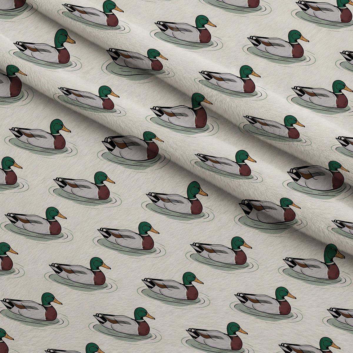 Drakes and Lilies Pattern 6 Minky Fabric — plush minky folded close-up preview (mv-minky-v1:lying)