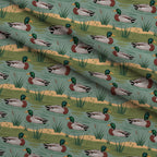 Drakes and Lilies Pattern 8 Minky Fabric — plush minky folded close-up preview (mv-minky-v1:lying)