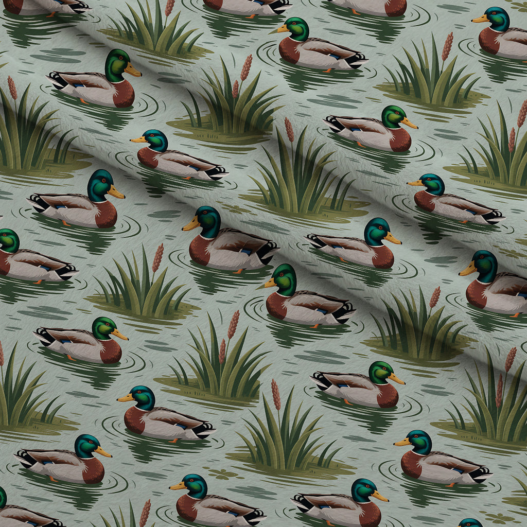 Drakes and Lilies Pattern 9 Minky Fabric — plush minky folded close-up preview (mv-minky-v1:lying)