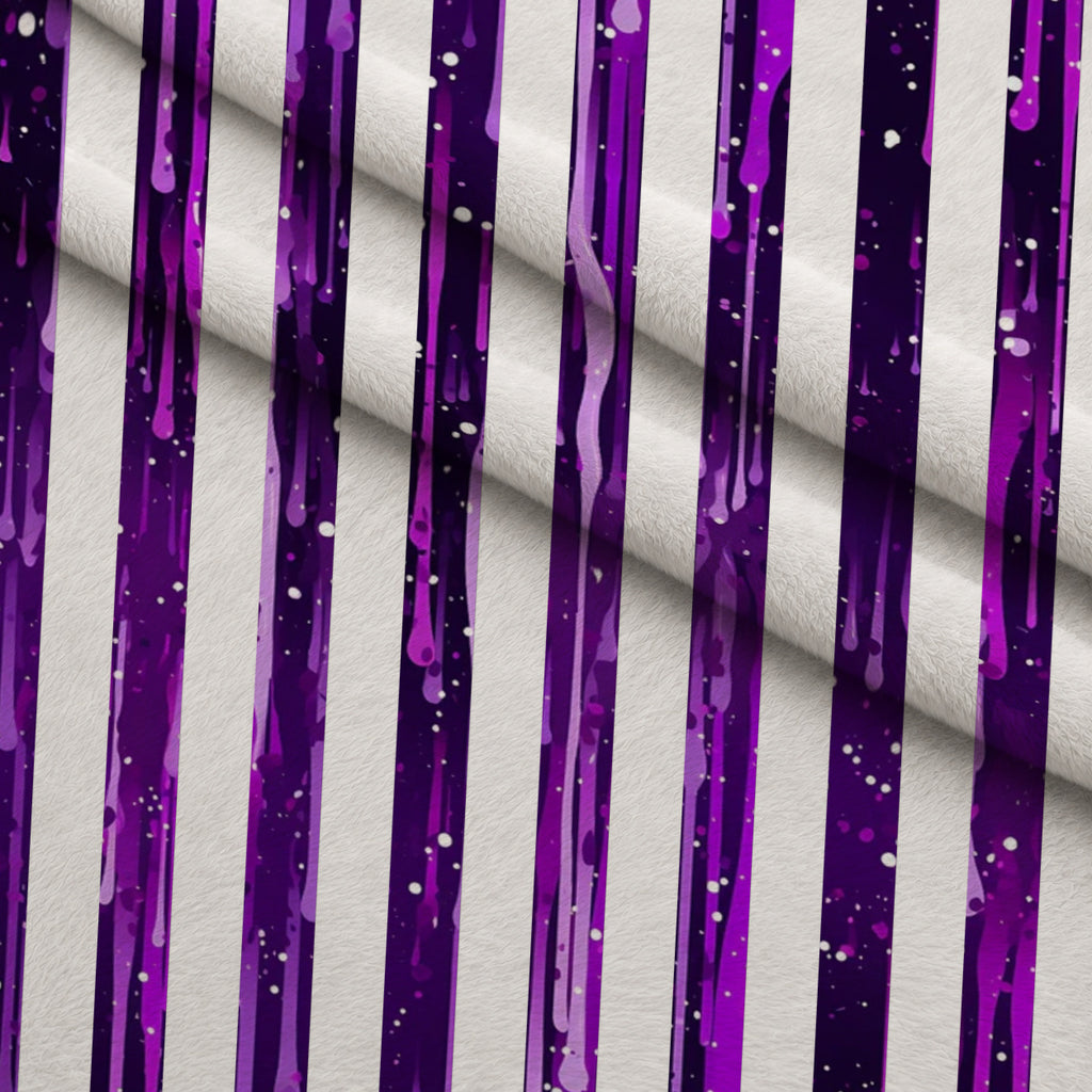 Dripping Purple Liquid Pattern 19 Minky Fabric — plush minky folded close-up preview (mv-minky-v1:lying)