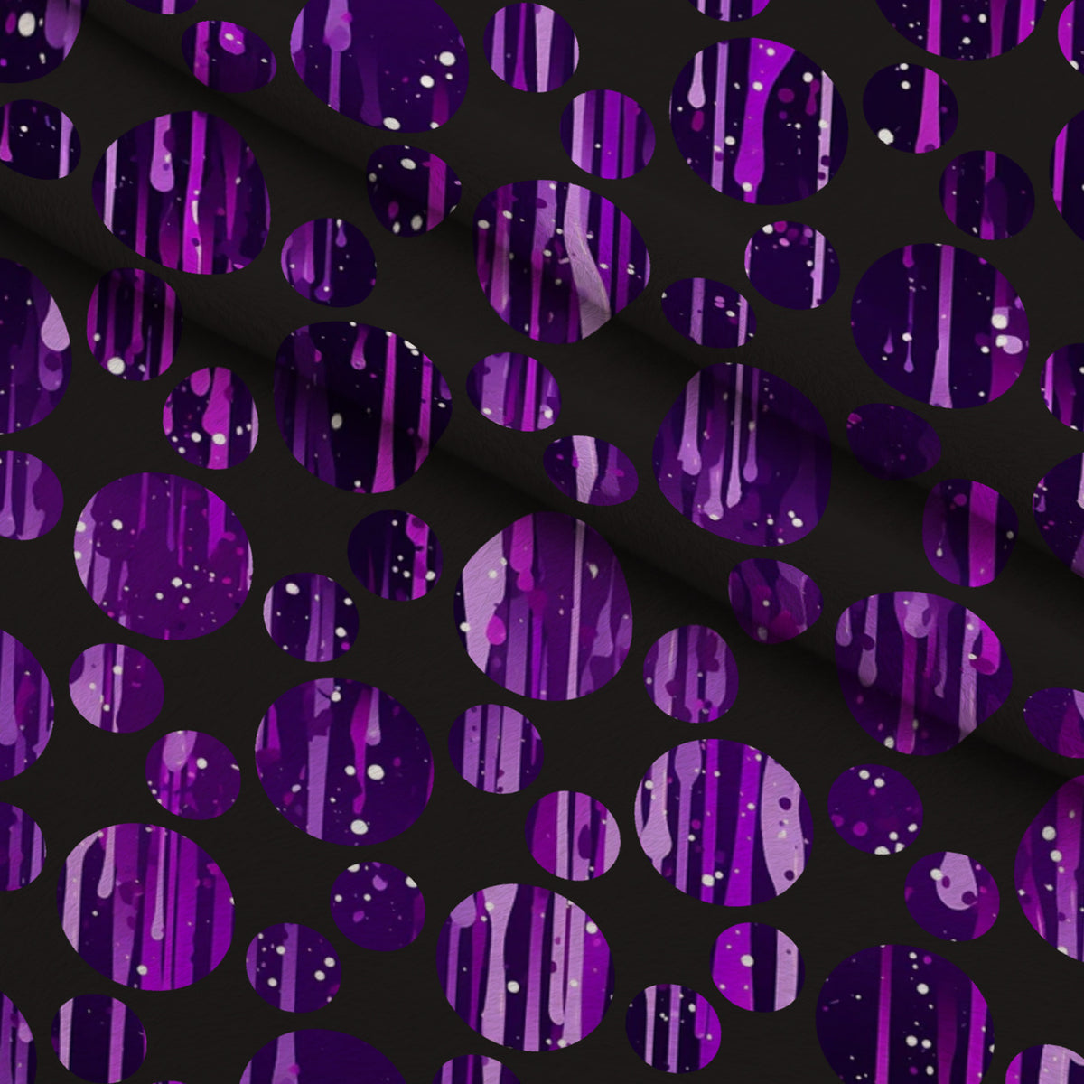 Dripping Purple Liquid Pattern 9 Minky Fabric — plush minky folded close-up preview (mv-minky-v1:lying)