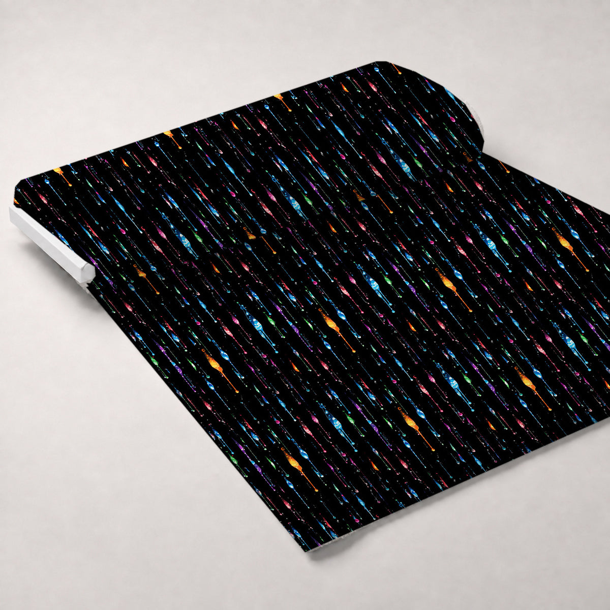 Dripping Rainbow Liquid Pattern 26 Minky Fabric — plush minky unrolled bolt preview (mv-minky-v1:bolt)