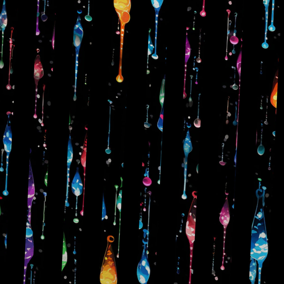 Dripping Rainbow Liquid Pattern 26 Minky Fabric — plush minky folded close-up preview (mv-minky-v1:lying)
