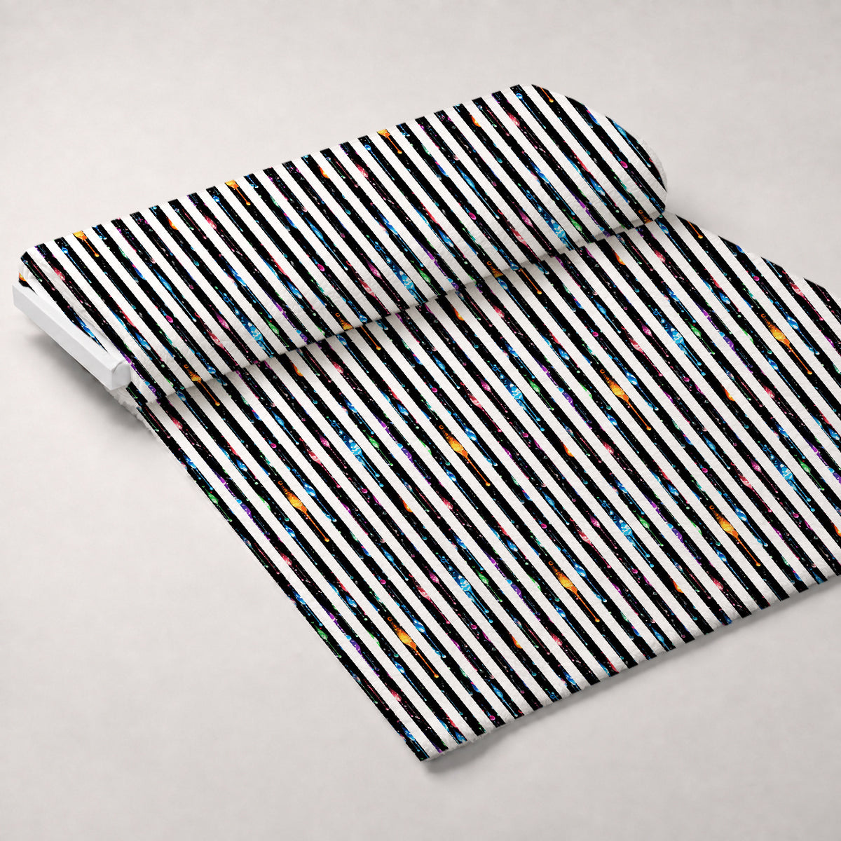 Dripping Rainbow Liquid Pattern 27 Minky Fabric — plush minky unrolled bolt preview (mv-minky-v1:bolt)