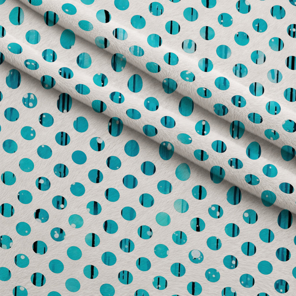 Dripping Turquoise Liquid Pattern 10 Minky Fabric — plush minky folded close-up preview (mv-minky-v1:lying)
