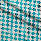 Dripping Turquoise Liquid Pattern 17 Minky Fabric — plush minky folded close-up preview (mv-minky-v1:lying)