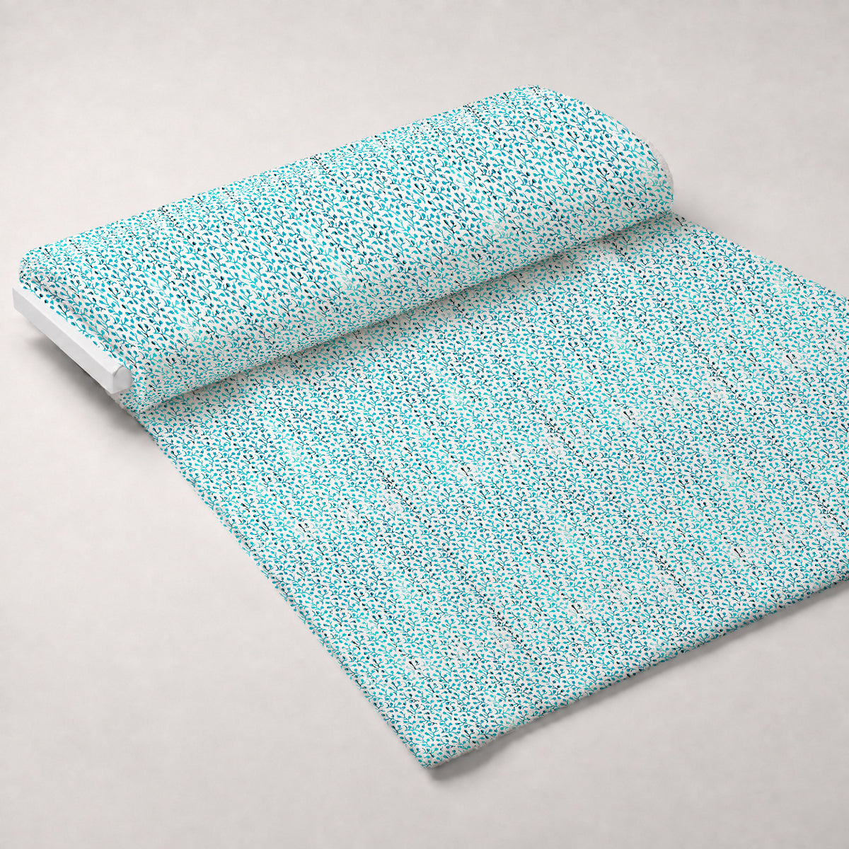 Dripping Turquoise Liquid Pattern 19 Minky Fabric — plush minky unrolled bolt preview (mv-minky-v1:bolt)