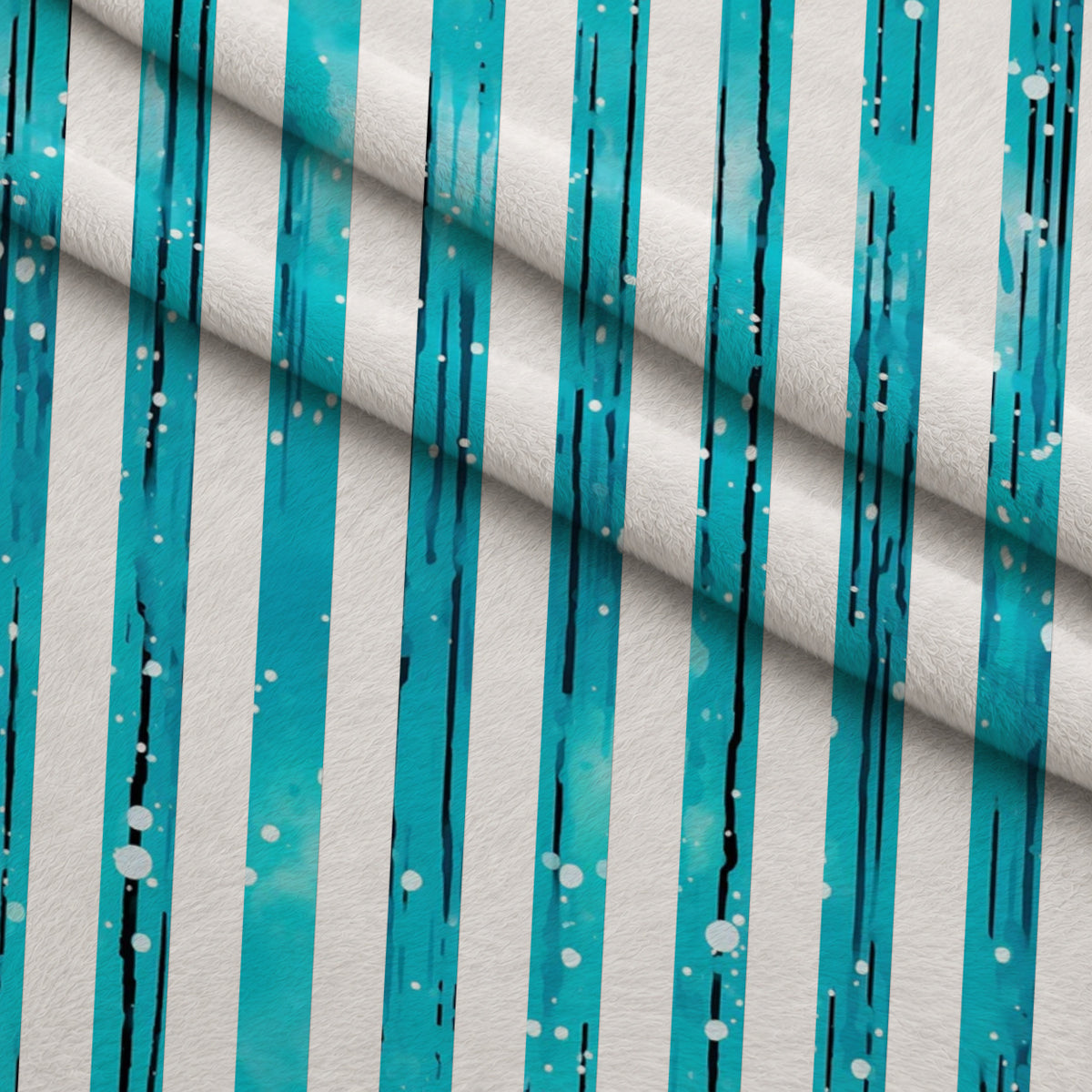 Dripping Turquoise Liquid Pattern 22 Minky Fabric — plush minky folded close-up preview (mv-minky-v1:lying)