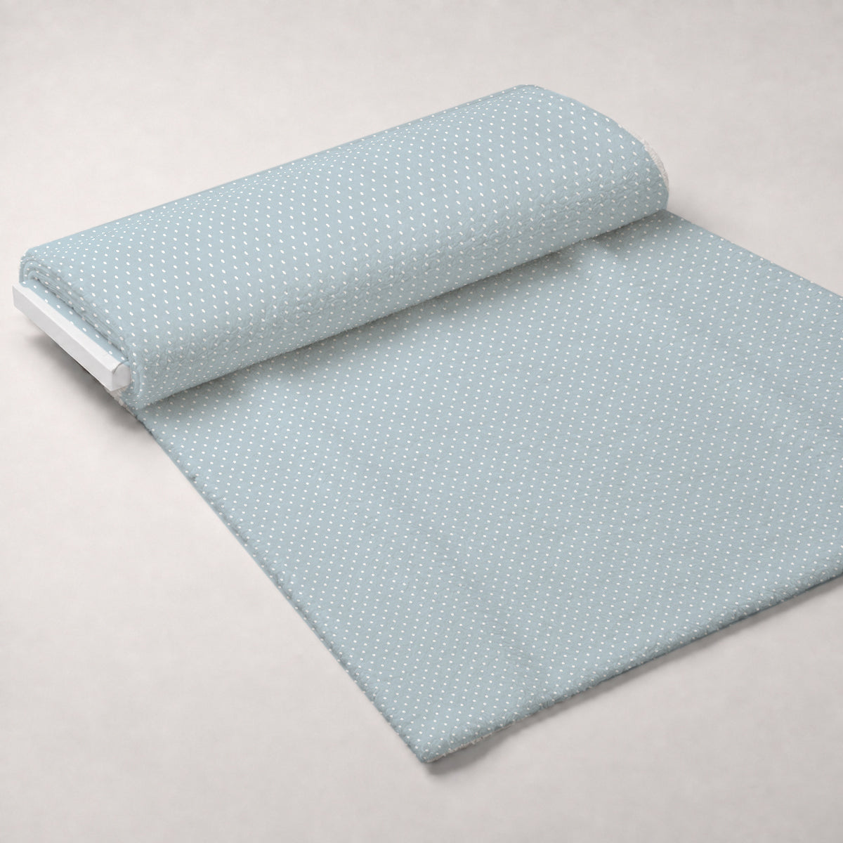 Dusty Blue Hearts Pattern 13 Minky Fabric — plush minky unrolled bolt preview (mv-minky-v1:bolt)