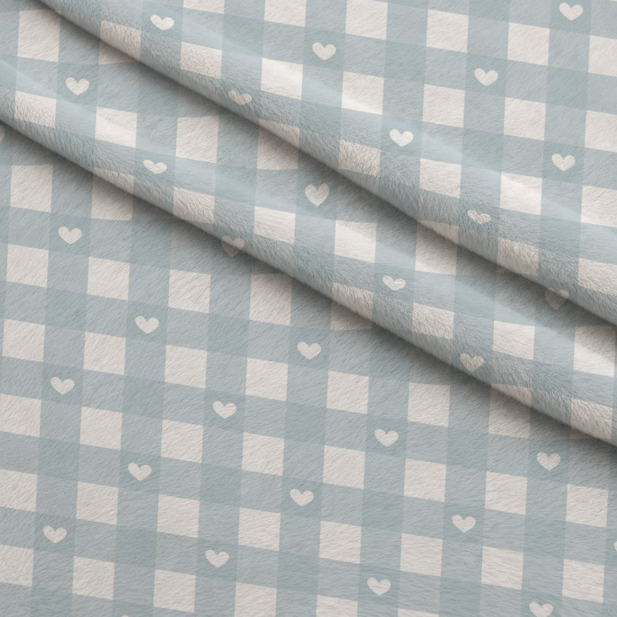 Dusty Blue Hearts Pattern 14 Minky Fabric — plush minky folded close-up preview (mv-minky-v1:lying)
