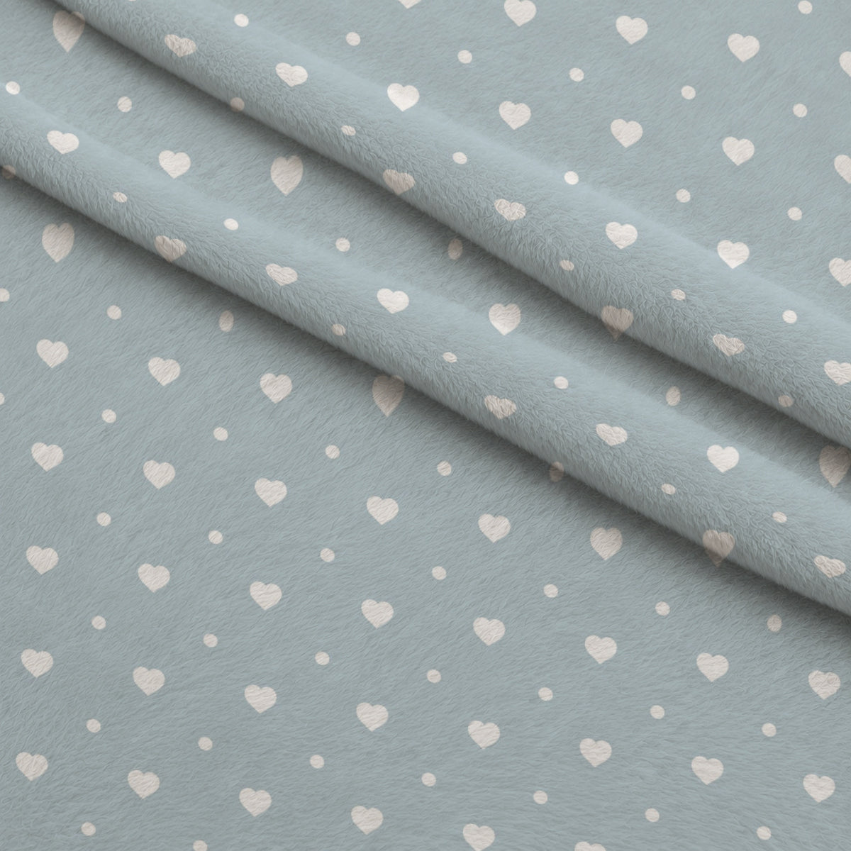 Dusty Blue Hearts Pattern 15 Minky Fabric — plush minky folded close-up preview (mv-minky-v1:lying)