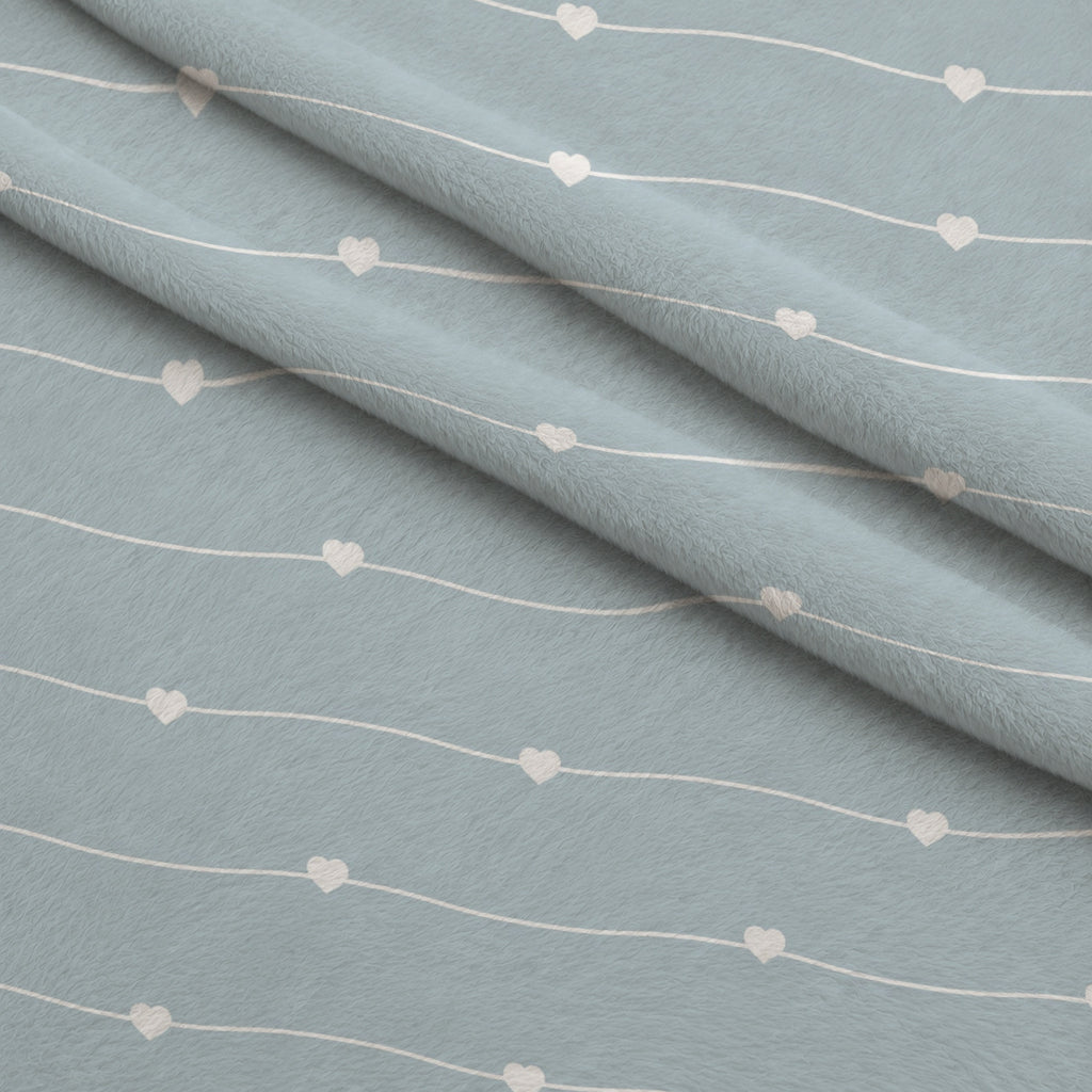 Dusty Blue Hearts Pattern 16 Minky Fabric — plush minky folded close-up preview (mv-minky-v1:lying)