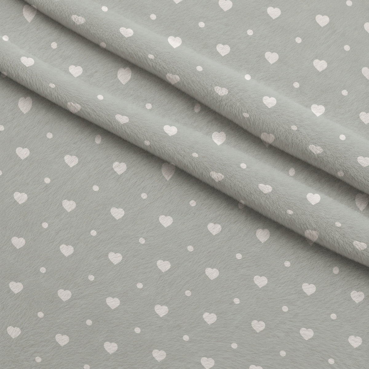 Dusty Blue Hearts Pattern 3 Minky Fabric — plush minky folded close-up preview (mv-minky-v1:lying)