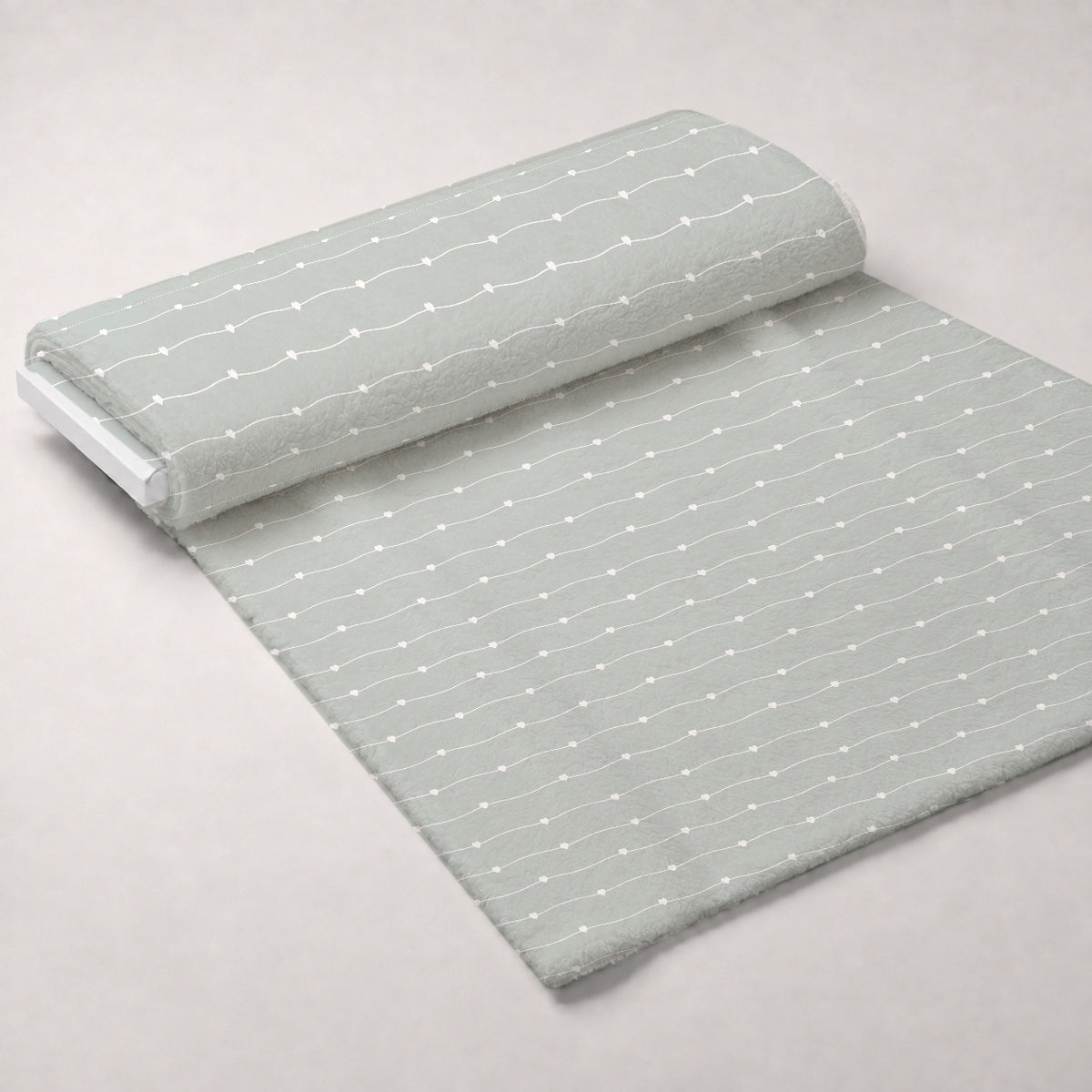 Dusty Blue Hearts Pattern 4 Minky Fabric — plush minky unrolled bolt preview (mv-minky-v1:bolt)