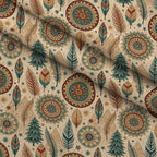 Earthen Plumes Pattern 3 Minky Fabric — plush minky folded close-up preview (mv-minky-v1:lying)