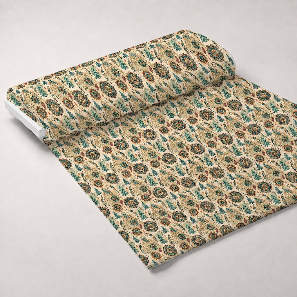 Earthen Plumes Pattern 8 Minky Fabric — plush minky unrolled bolt preview (mv-minky-v1:bolt)