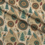 Earthen Plumes Pattern 8 Minky Fabric — plush minky folded close-up preview (mv-minky-v1:lying)