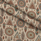 Earthen Plumes Pattern 9 Minky Fabric — plush minky folded close-up preview (mv-minky-v1:lying)