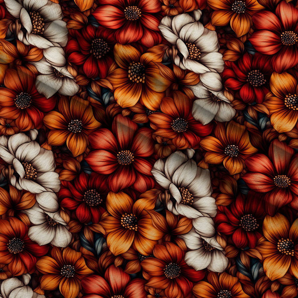 Ember Bloom Pattern 3 Minky Fabric — plush minky folded close-up preview (mv-minky-v1:lying)