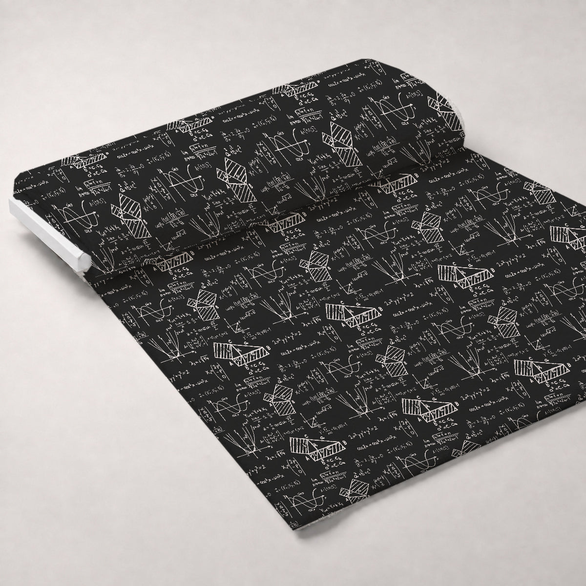 Equation Scribbles Pattern 1 Minky Fabric — plush minky unrolled bolt preview (mv-minky-v1:bolt)