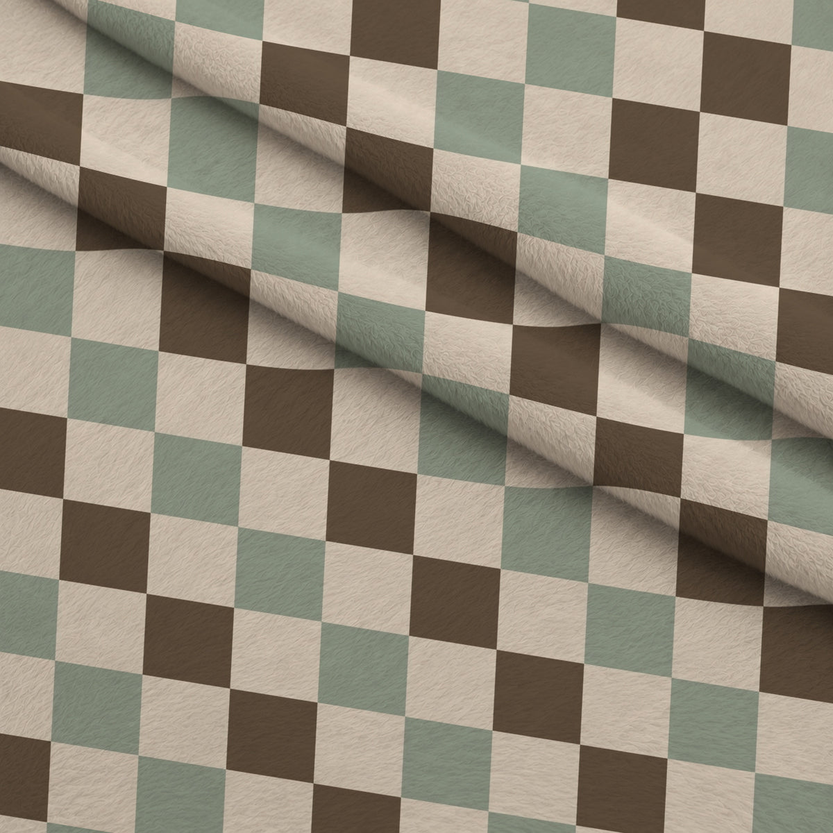 Espresso Lettering Pattern 1 Minky Fabric — plush minky folded close-up preview (mv-minky-v1:lying)