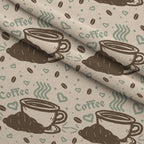 Espresso Lettering Pattern 12 Minky Fabric — plush minky folded close-up preview (mv-minky-v1:lying)