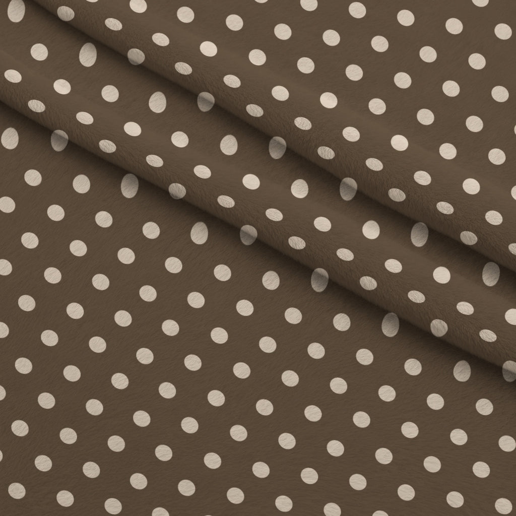 Espresso Lettering Pattern 3 Minky Fabric — plush minky folded close-up preview (mv-minky-v1:lying)