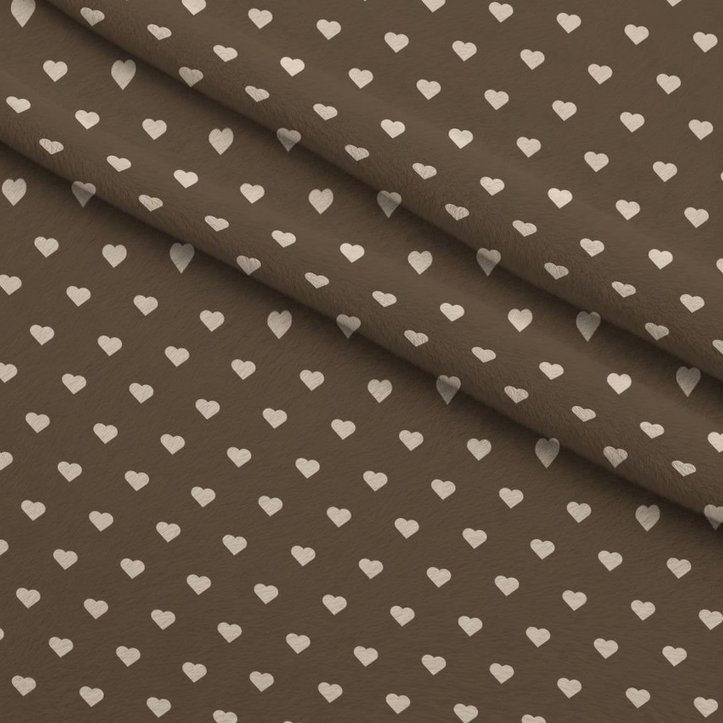 Espresso Lettering Pattern 5 Minky Fabric — plush minky folded close-up preview (mv-minky-v1:lying)