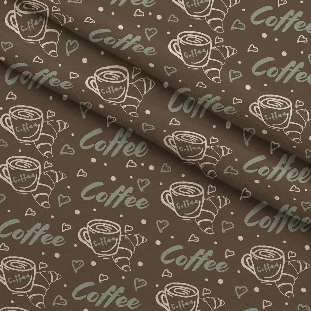 Espresso Lettering Pattern 9 Minky Fabric — plush minky folded close-up preview (mv-minky-v1:lying)
