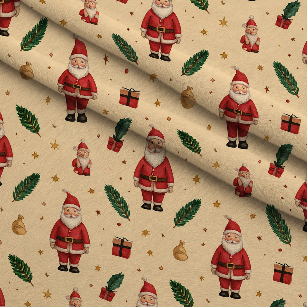 Evergreen Christmas Cheer Pattern 1 Minky Fabric — plush minky folded close-up preview (mv-minky-v1:lying)