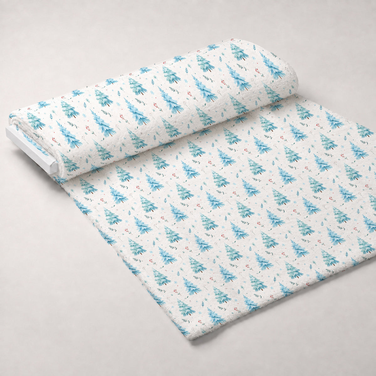 Evergreen Christmas Cheer Pattern 10 Minky Fabric — plush minky unrolled bolt preview (mv-minky-v1:bolt)