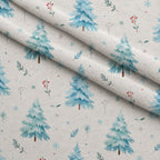 Evergreen Christmas Cheer Pattern 10 Minky Fabric — plush minky folded close-up preview (mv-minky-v1:lying)