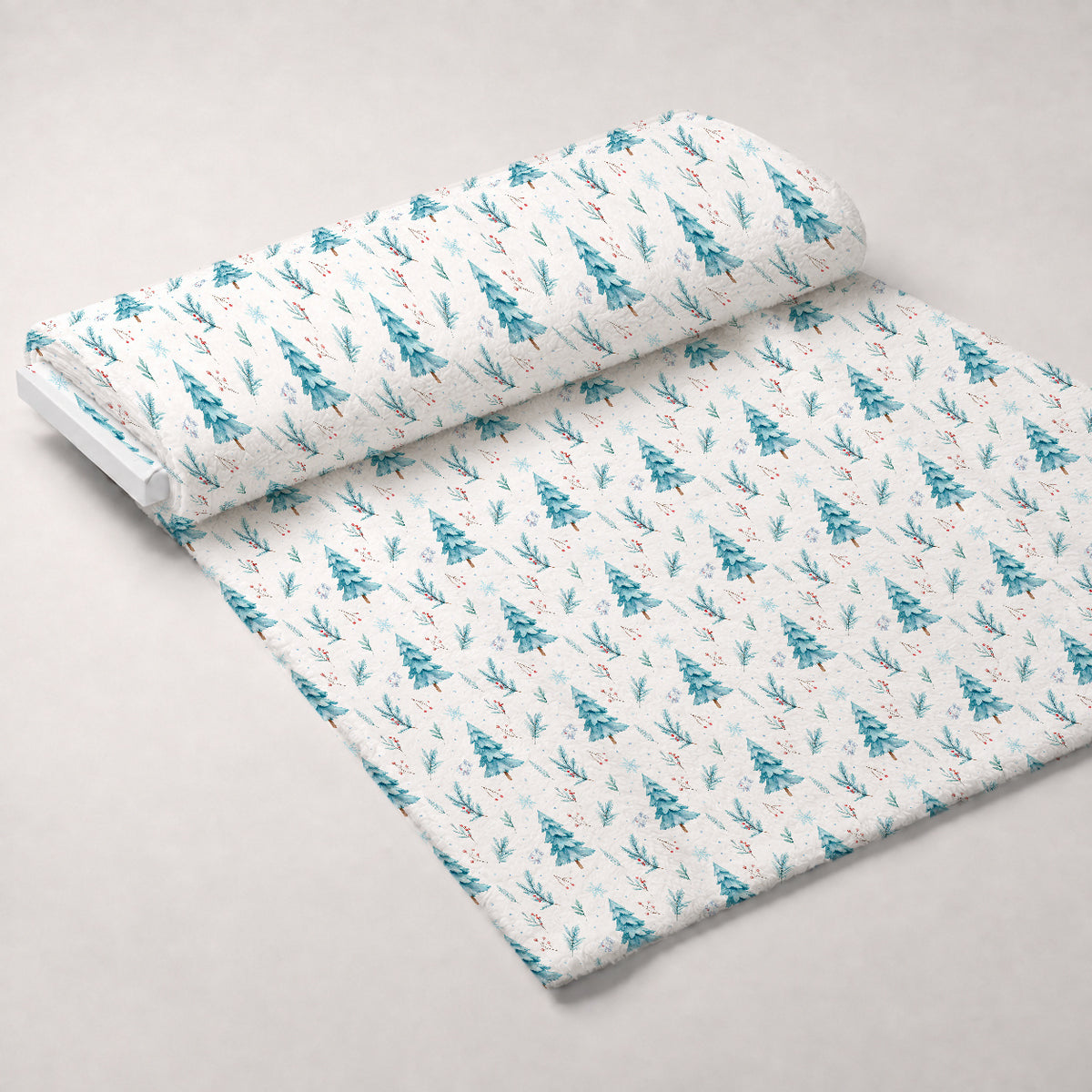 Evergreen Christmas Cheer Pattern 11 Minky Fabric — plush minky unrolled bolt preview (mv-minky-v1:bolt)